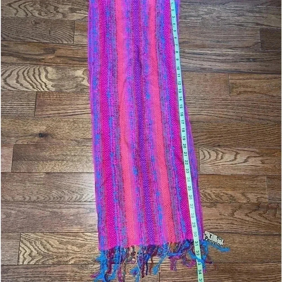 PERUVIAN LINK MULTICOLOR BOUCLE BABY ALPACA SCARF - Picture 6 of 6